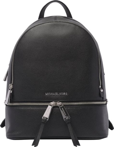 michael kors signature stripe rhea backpack|Michael Kors rhea large backpack.